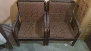 single sofa set of 2 + woden table