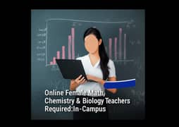 Online Female Math, Chemistry & Biology Teachers Required ghauri town