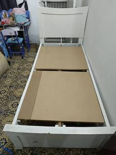 white Deco paint single bed for sale without mattress