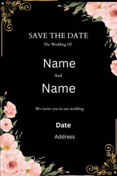 Digital customizable invitation cards