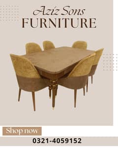 Wooden Dinning Table/6 Chairs Dinning Table/Dinning Table/Dinning