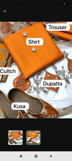 3pcs women unstitched plain suit with clutch and khusa (only WhatsApp)