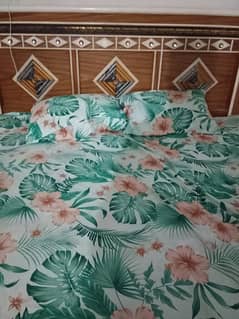 Bed set with mattress and two side tables