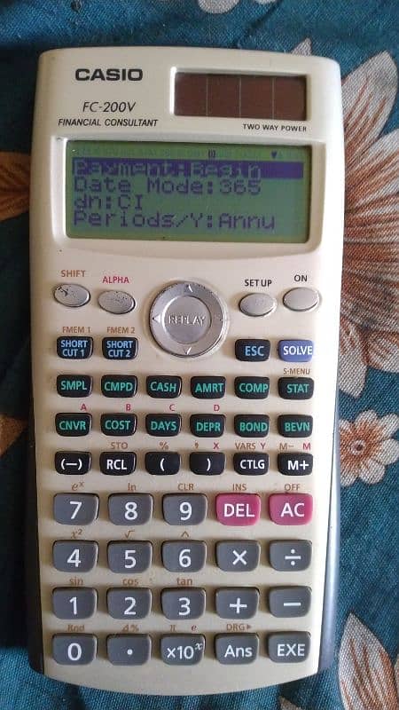 Texas 30XB-hp 17B2 plus-hp10B2 plus-casio FC200V-hp12C-Sharp-ti 84plus 4