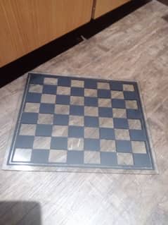 chess game only board in glass 1ft by 10 inch