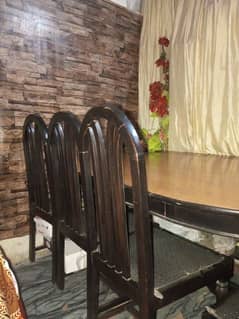 Dining table and with 6 chairs , 10/10 condition. only 2 month use