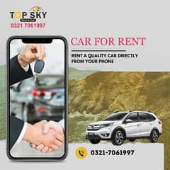 Car Rental service All Over The Pakistan with Driver & Self Drive