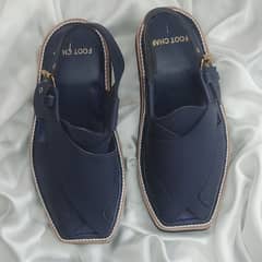 Ultra Soft Blue Kaptaan Chappal – Handmade Leather Perfection