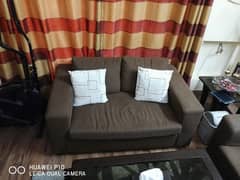 For Sale: 5-Seater Coffee Color Sofa Set – Excellent Condition!