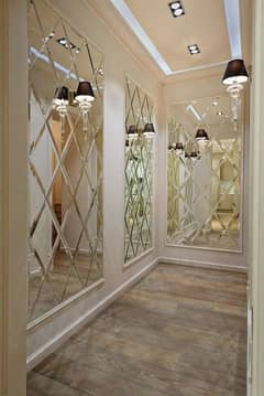 Glass wall design/ Decorative glass wall/ mirror wall