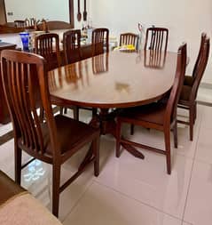 Wooden dining table