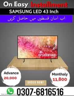SAMSUNG LED 43 inch DU7000 SMART 4K on Easy Installment