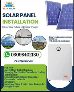 Solar Panel /Solar Installation Services / APEX 5.2KW Lithium Battery