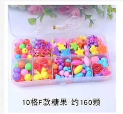 DIY Jewelry Making Beads Kit – 10-Grid Set for Girls’ Bracelets
