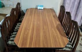 Wooden dining table (6 seater)