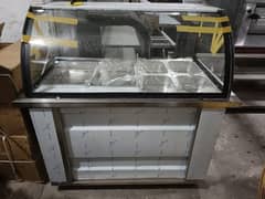 Bain Marie Stainless Steel with Display Glass – 54.30"