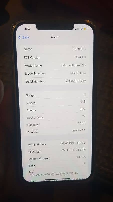 iphone 12 pro max 512gb with box pta approve using total k no fault 1