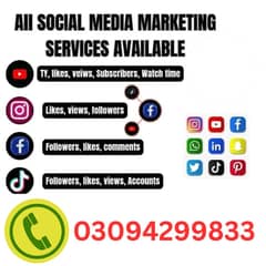 Socail Media Services Availble