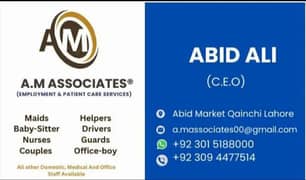 House Maid Baby Care All staff Available