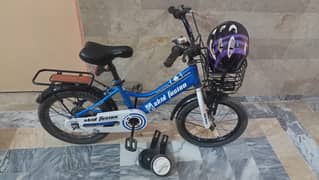 Skid Fusion Kids Cycle with Training Wheels and Helmet