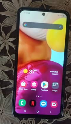 Samsung a71 8GB RAM 128 GB memory box sath mein hai no charger