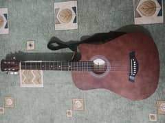 Acoustic Guitar with Bag, Sling, equipment and strings.