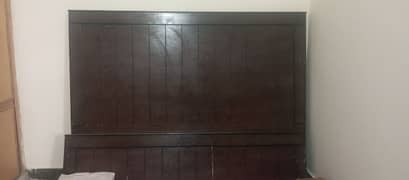 Wood double bed for sale