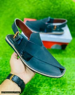 Men leather plain Peshawari chappal