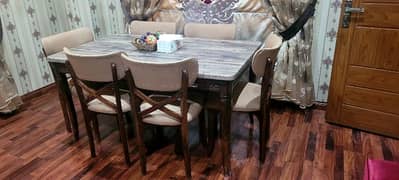 Dining Table - 6 Chair Dining Table - Wooden Dining Table