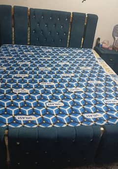 Double bed with side table For sale