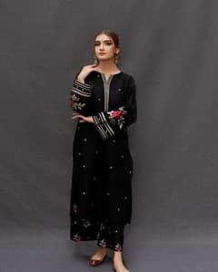 3pcs woman's unstitched embroidered suit