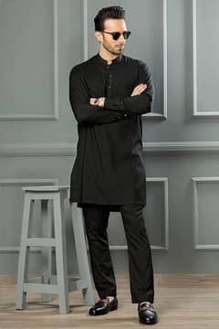 Mens wash and wear plain suit - 1pc Masterpiece