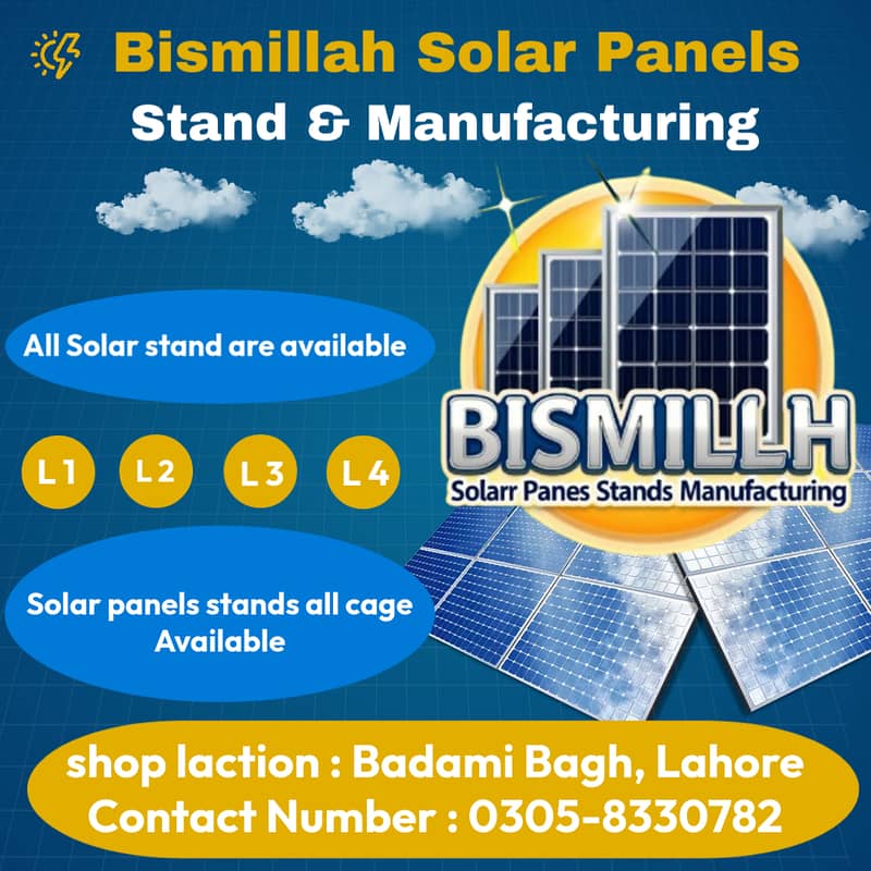 solar stand L1, L2, L3, L4 | Solar Panels Stand 12,14,16 GUAGE 0