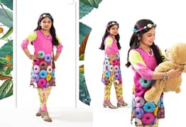  Kids – Unstitched Digital Printed 3-Piece Lawn Suit for Girls