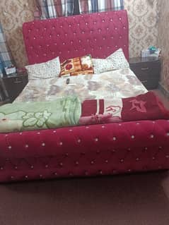 King Size Bed with 2 side table or molty foam spring meters for sale