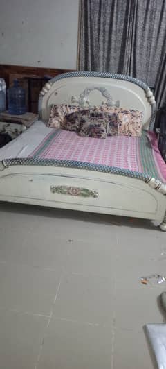 wooden bed