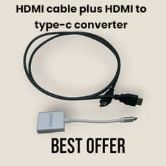 Like New HDMI cable plus hdmi to Type- c converter