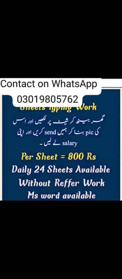 we need male and female staff for online assignments work