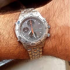 Seiko alarm chronograph sports racer dial west end rado g shock watch