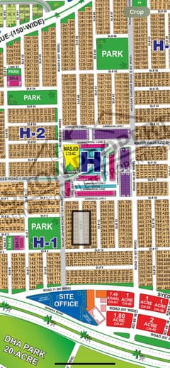 DHA MULTAN  SECTOR H  HOT LOCATION VIP PLOT NEAR PARK & MAIN BOULEVARD