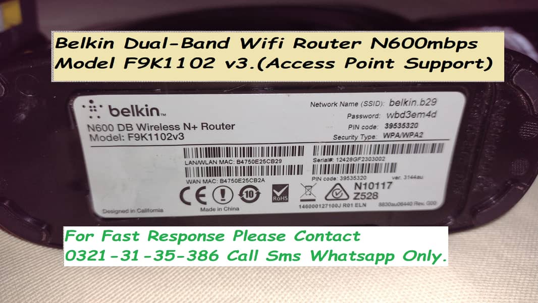 belkin dualband wifi router n600mbps access point support 4