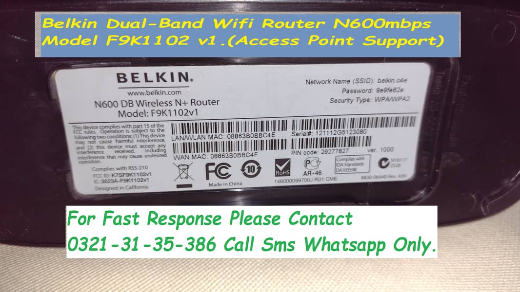 belkin dualband wifi router n600mbps access point support 6