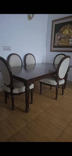 Sheesham Wood Dinning Table with 6 chairs