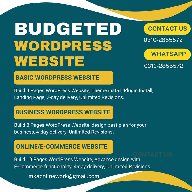 WordPress Website and Shopify Online Shop Designing at your own budget 1