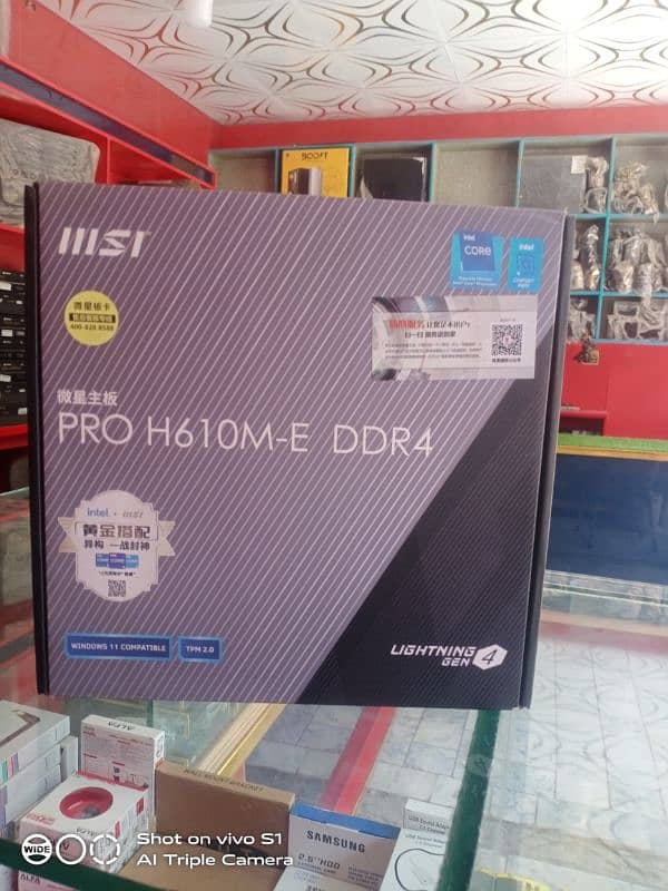 Core i5 12400f 12gen +Msi h610m ddr4 combo 1