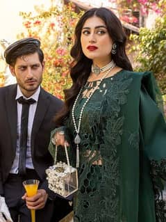 3pcs Fully Heavy Embroidered Lawn  Chicken Kari Work Eid Collection