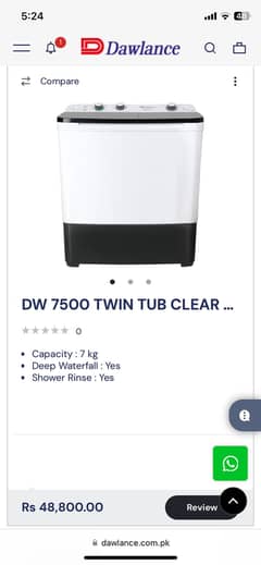 Twin tub washing machine