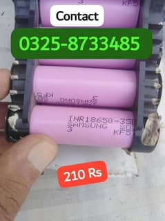 INR 18650 cells 3500mah Samsung contact 0325-8733485
