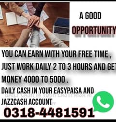 Boys/Girls Online job available,Part time/full time/Data Entry/Typing