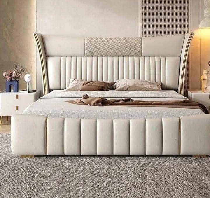 Bed / bed set / king size bed / double bed / poshish bed /side tables 6